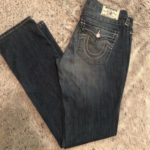 🎀True Religion Pink Rhinestone Jeans